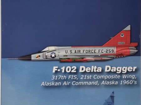 Hobbymaster HA3101 F-102 Delta Dagger 317th FIS, 21st Composite Wing, Alaskan Air Command, Alaska 1960 s Online Hot Sale