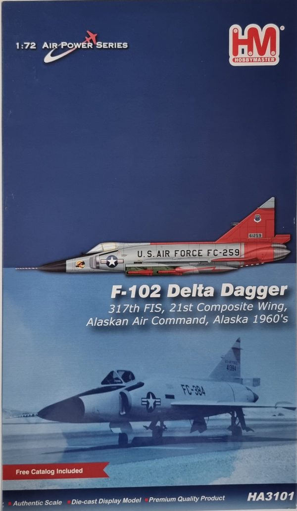 Hobbymaster HA3101 F-102 Delta Dagger 317th FIS, 21st Composite Wing, Alaskan Air Command, Alaska 1960 s Online Hot Sale